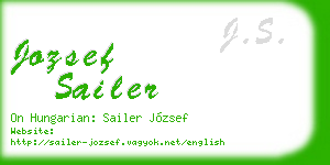 jozsef sailer business card