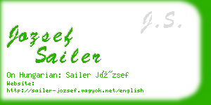 jozsef sailer business card